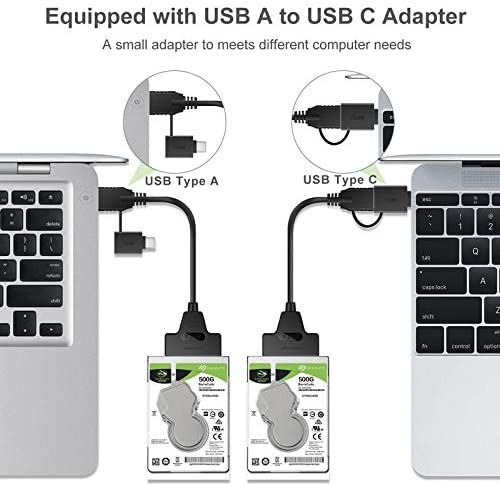 Adattatore da USB 3.0-TypeC a SATA, per HDD SSD 2.5 Pollici, lunghezza 50cm di EasyULT